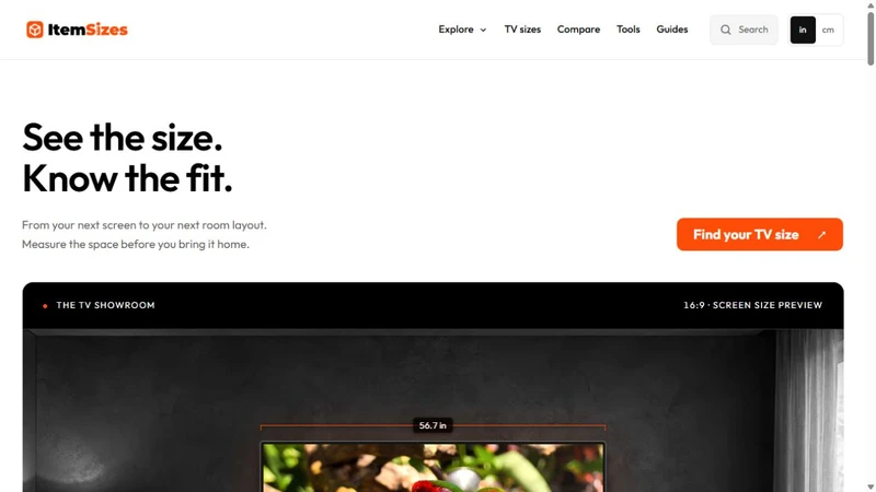 ItemSizes — real product screenshot